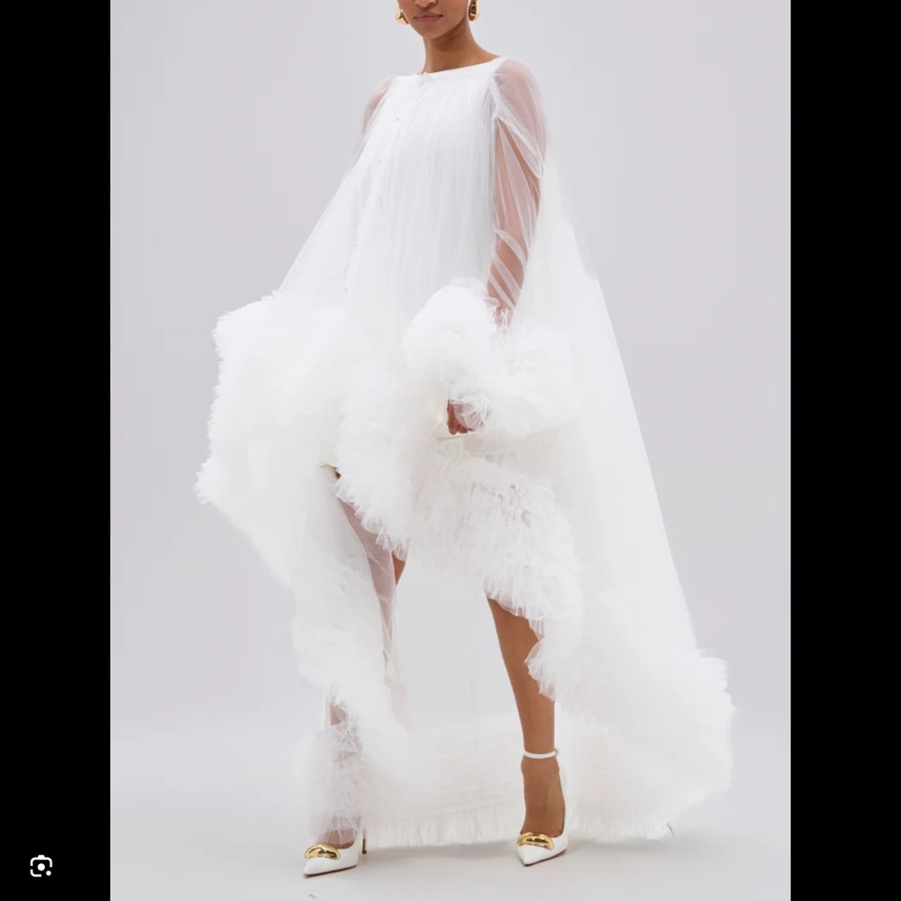 Elegant White Sheer Blouse/Dress